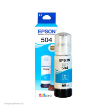 TINTA EPSON CYAN BOTELLA T504